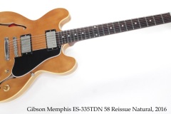Gibson Memphis ES-335TDN 58 Reissue Natural, 2016 Full Front View