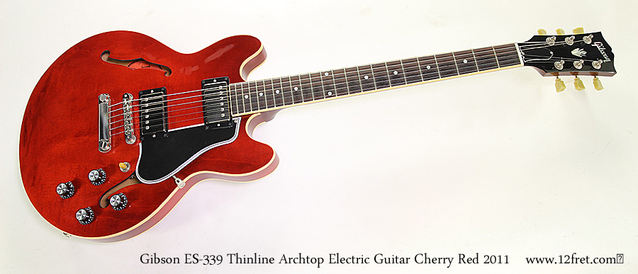 Gibson ES-339 Thinline Archtop Electric Guitar Cherry Red 2011 Full Front View