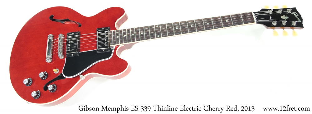 Gibson Memphis ES-339 Thinline Electric Cherry Red, 2013 Full Front View