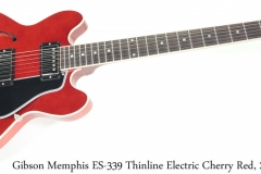 Gibson Memphis ES-339 Thinline Electric Cherry Red, 2013 Full Front View