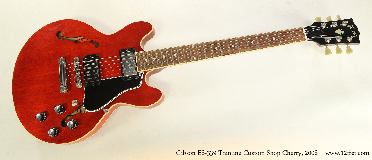 Gibson ES-339 Thinline Custom Shop Cherry, 2008  Full Front View
