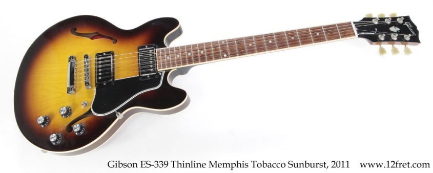 Gibson ES-339 Thinline Memphis Tobacco Sunburst, 2011 Full Front View