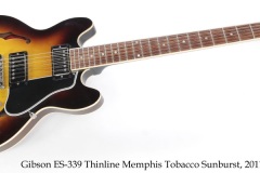 Gibson ES-339 Thinline Memphis Tobacco Sunburst, 2011 Full Front View