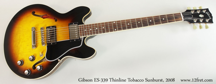 Gibson ES-339 Thinline Tobacco Sunburst, 2008 Full Front View