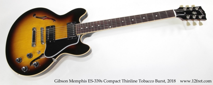 Gibson Memphis ES-339s Compact Thinline Tobacco Burst, 2008 Full Front View