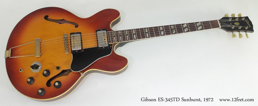 Gibson ES-345TD Sunburst 1972 full front view