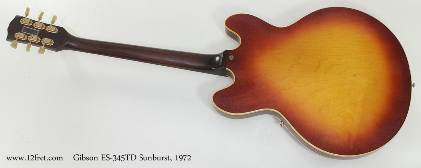 Gibson ES-345TD Sunburst 1972 full rear view