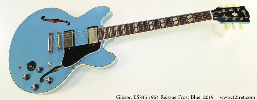 Gibson ES345 1964 Reissue Frost Blue, 2019 Full Front View