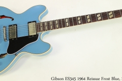 Gibson ES345 1964 Reissue Frost Blue, 2019 Full Front View