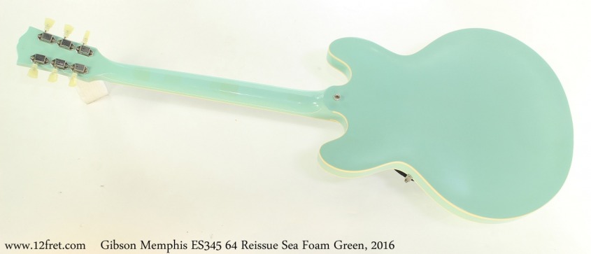 Gibson Memphis ES345 64 Reissue Sea Foam Green, 2016 Full Rear View