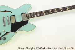 Gibson Memphis ES345 64 Reissue Sea Foam Green, 2016 Full Front View