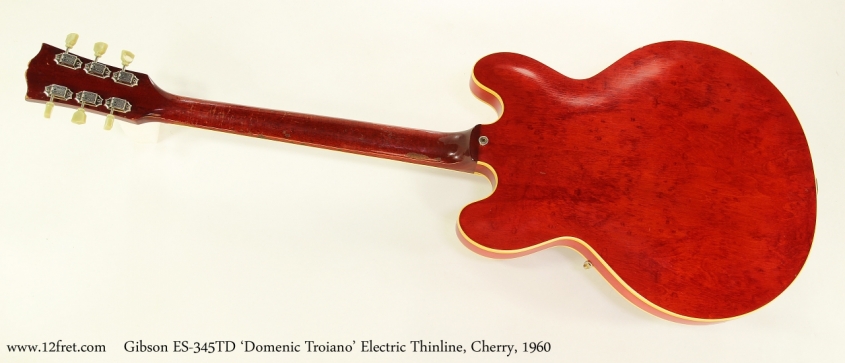 Gibson ES-345TD 'Domenic Troiano' Electric Thinline, Cherry, 1960  Full Rear View