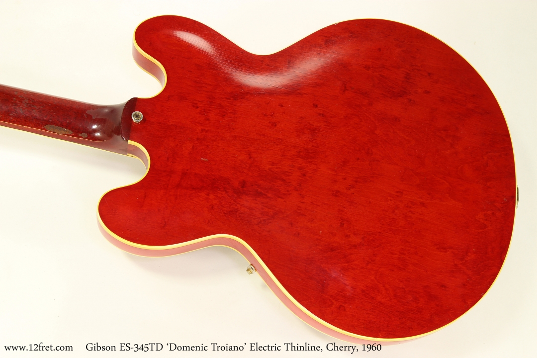 Gibson ES-345TD 'Domenic Troiano' Electric Thinline, Cherry, 1960  Back View