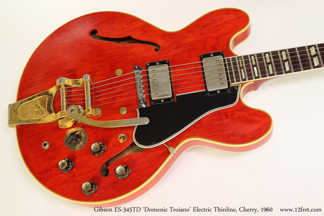 Gibson ES-345TD 'Domenic Troiano' Electric Thinline, Cherry, 1960  Top View