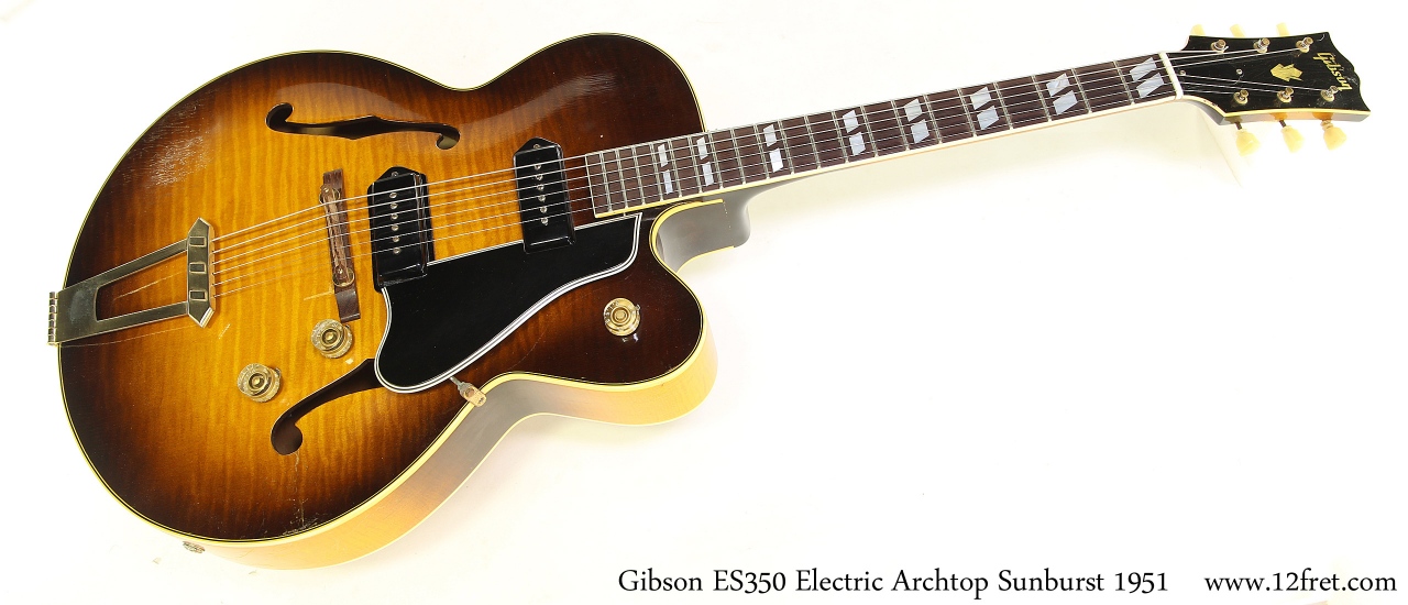 Gibson ES350 Electric Archtop Sunburst 1951 Full Front View