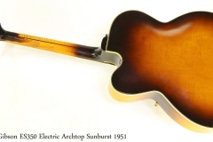 Gibson ES350 Electric Archtop Sunburst 1951 Full Rear View