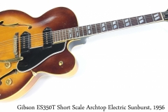 Gibson ES350T Short Scale Archtop Electric Sunburst, 1956 Full Front View