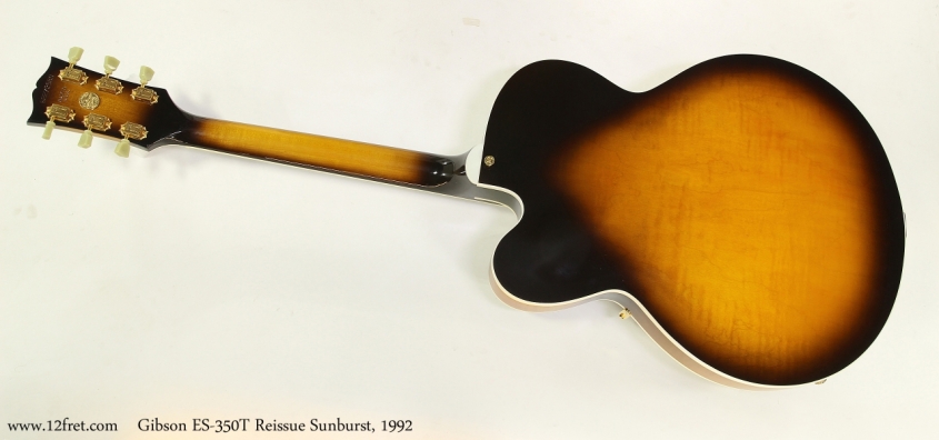 Gibson ES-350T Reissue Sunburst, 1992  Full Rear View