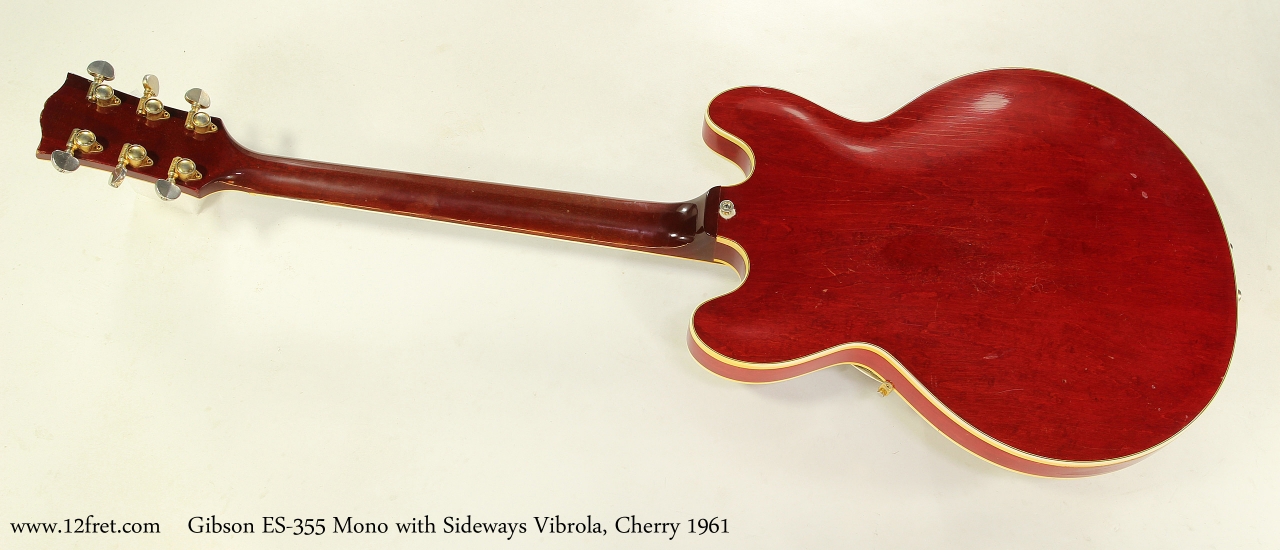 Gibson ES-355 Mono with Sideways Vibrola, Cherry 1961  Full Rear View