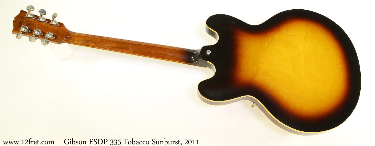 Gibson ESDP 335 Tobacco Sunburst, 2011 Full Rear View