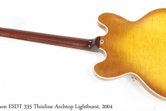 Gibson ESDT-335 Thinline Archtop Lightburst, 2004 Full Rear View