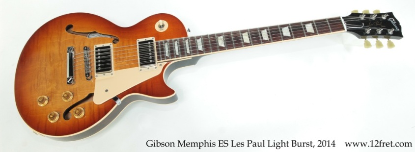 Gibson Memphis ES Les Paul Lightburst, 2014 Full Front View