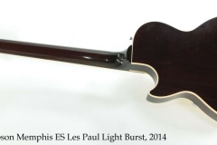 Gibson Memphis ES Les Paul Lightburst, 2014 Full Rear View