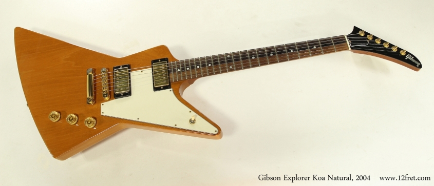 Gibson Explorer Koa Natural, 2004  Full Front View