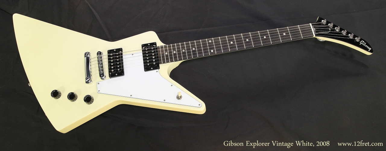 Gibson Explorer Vintage White, 2008  Full Front View