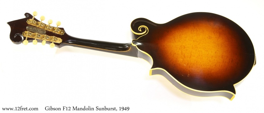 Gibson F12 Mandolin Sunburst, 1949   Full Rear View