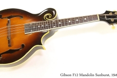 Gibson F12 Mandolin Sunburst, 1949   Full Front View