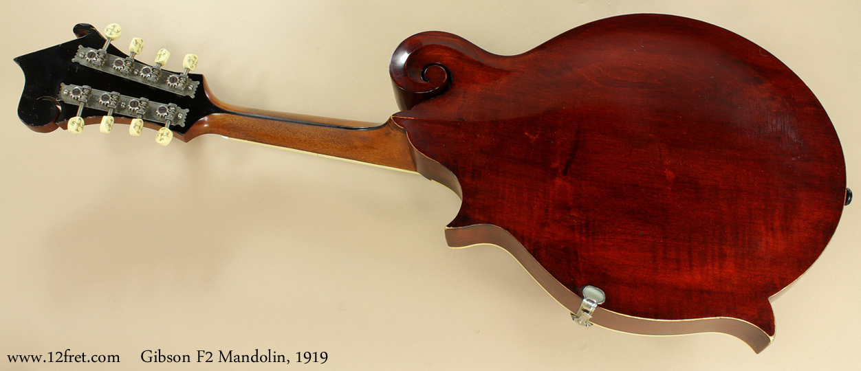 Gibson F2 Mandolin 1919 full rear view.