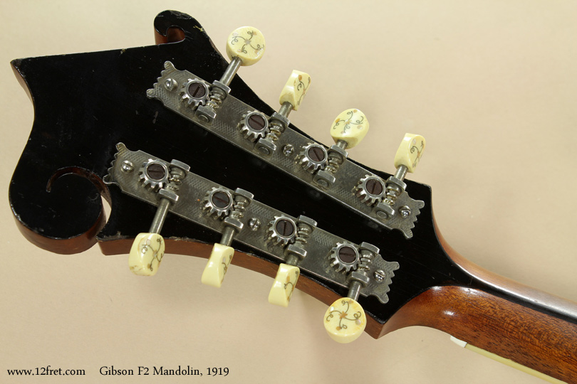 Gibson F2 Mandolin 1919 head rear