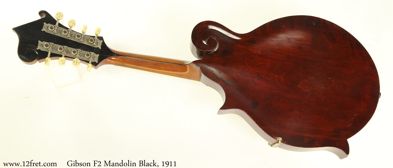 Gibson F2 Mandolin Black, 1911 Full Rear View