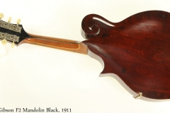 Gibson F2 Mandolin Black, 1911 Full Rear View