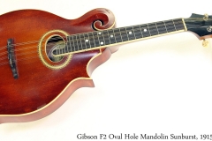 Gibson F2 Oval Hole Mandolin Sunburst, 1915 Full Front View