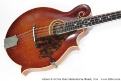 Gibson F-4 Oval Hole Mandolin Sunburst, 1916 Top View