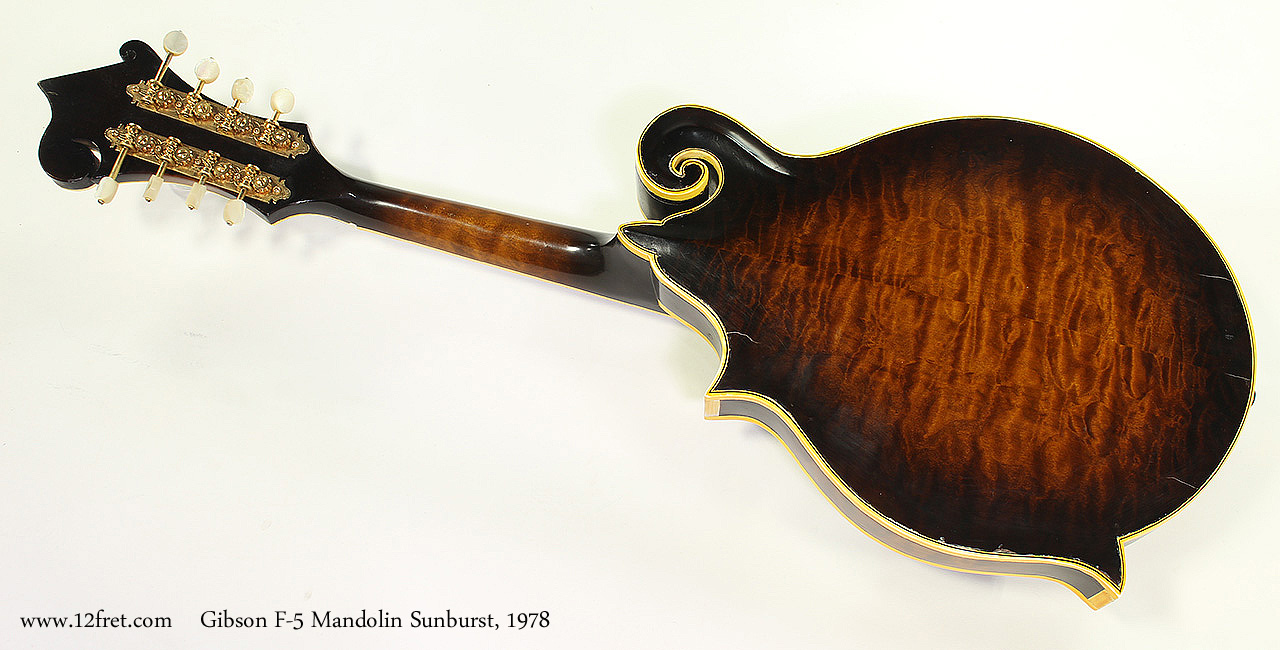 Gibson F-5 Mandolin Sunburst, 1978 Full Rear View