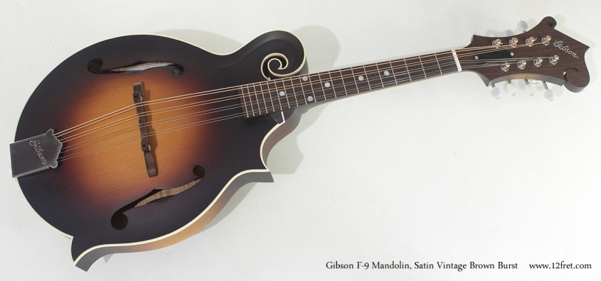 Gibson F-9 Mandolin Satin Brownburst full front view