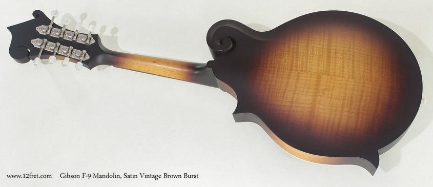 Gibson F-9 Mandolin Satin Brownburst full rear view