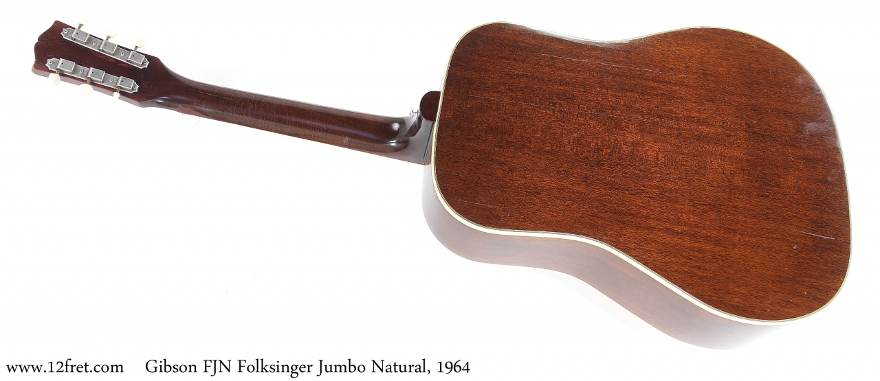 Gibson FJN Folksinger Jumbo Natural, 1964 Full Rear View