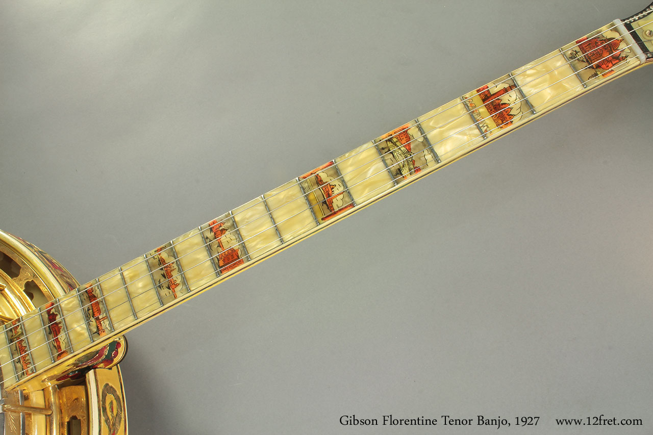 Gibson Florentine Tenor Banjo 1927 fingerboard