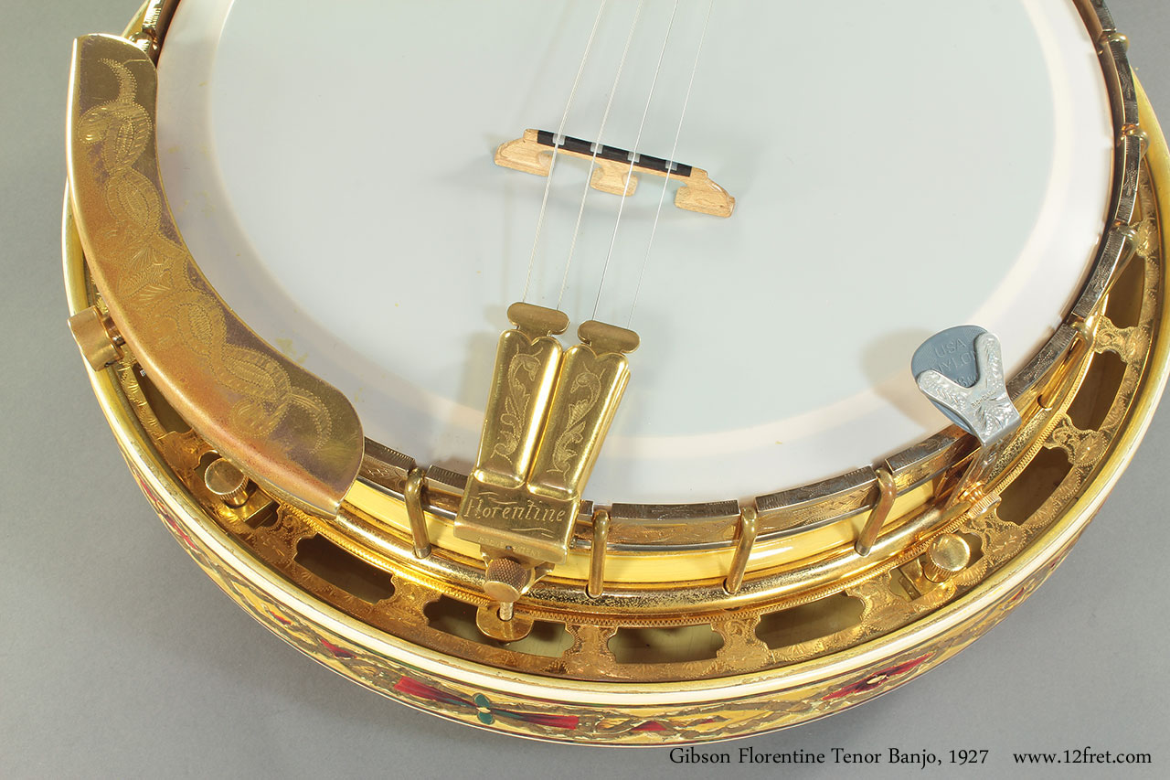 Gibson Florentine Tenor Banjo 1927 tailpiece