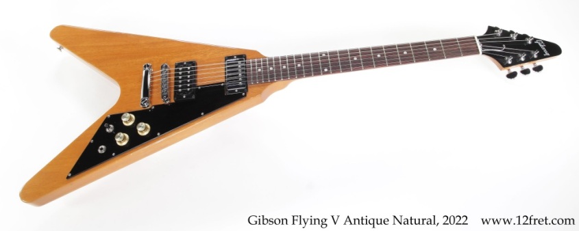 Gibson Flying V Antique Natural, 2022 Full Front View