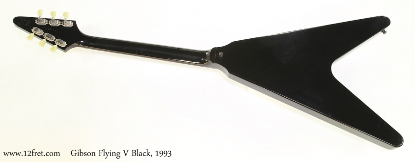 Gibson Flying V Black, 1993   Full Rear View