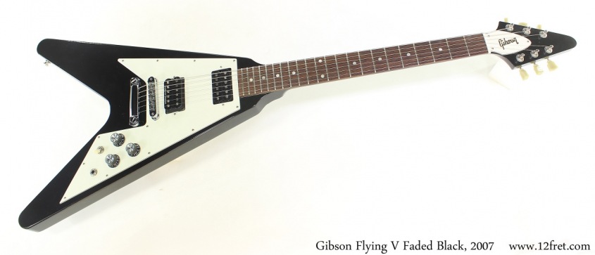 Gibson Flying V Faded Black, 2007 Full Front View