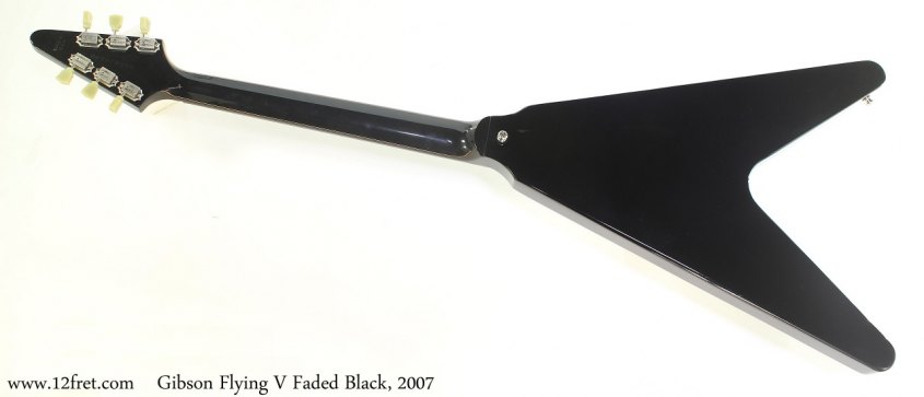 Gibson Flying V Faded Black, 2007 Full Rear View