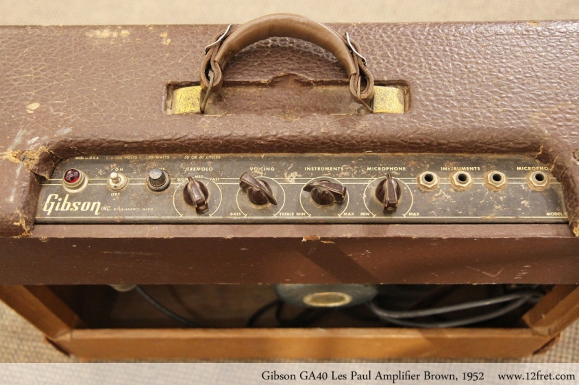 Gibson GA40 Les Paul Amplifier Brown, 1952 Controls View