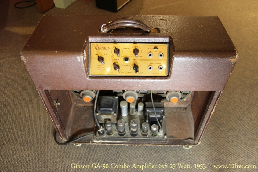 Gibson GA-90 Combo Amplifier 6x8 25 Watt, 1953   Full Rear View