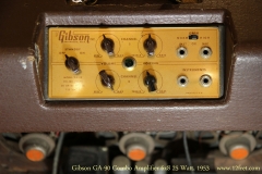 Gibson GA-90 Combo Amplifier 6x8 25 Watt, 1953   Control Panel View